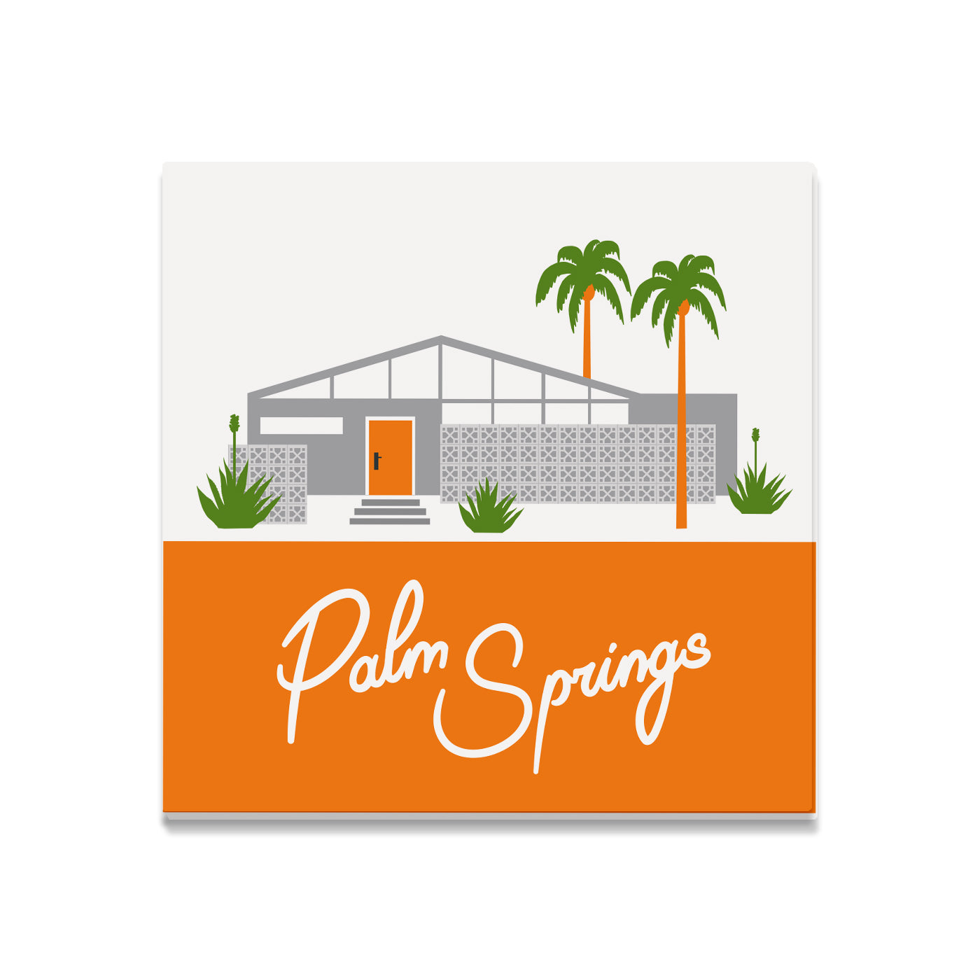 Orange Door Modern House Palm Springs Coaster - Just Fabulous Palm Springs