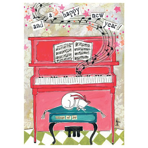 Piano New Year Holiday Card