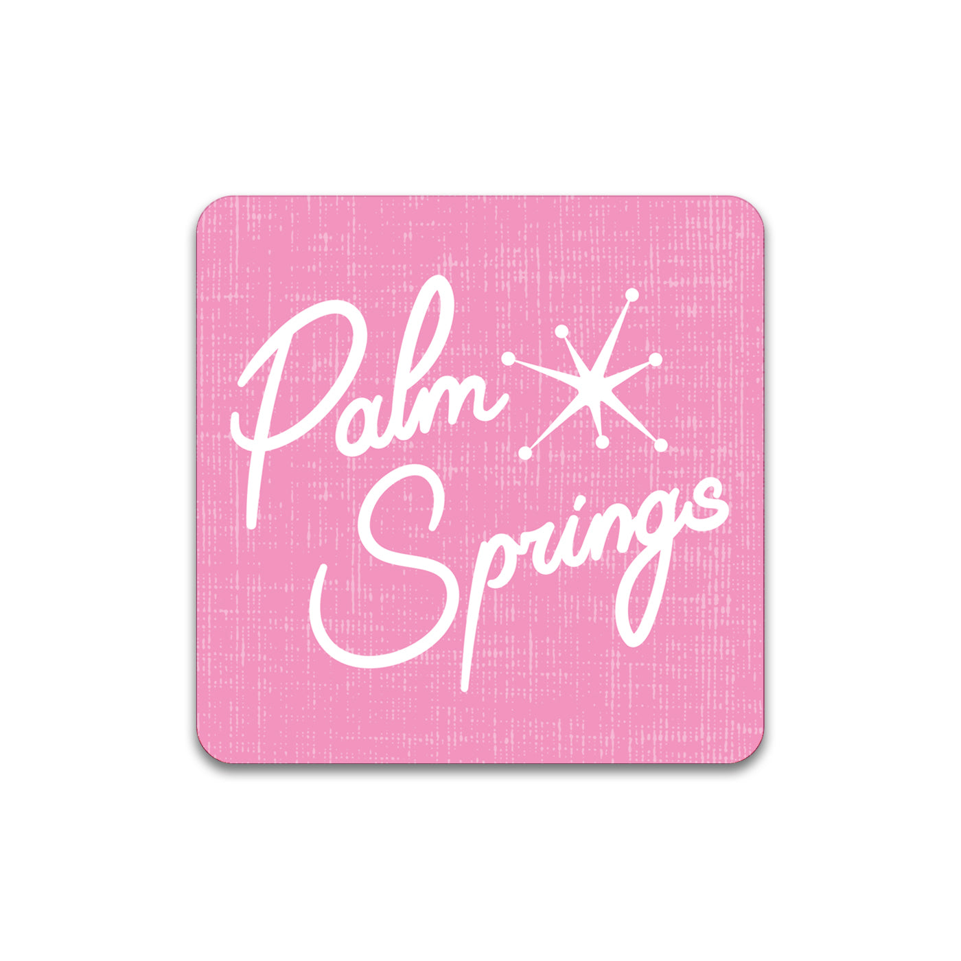 Pink Script Palm Springs Sticker