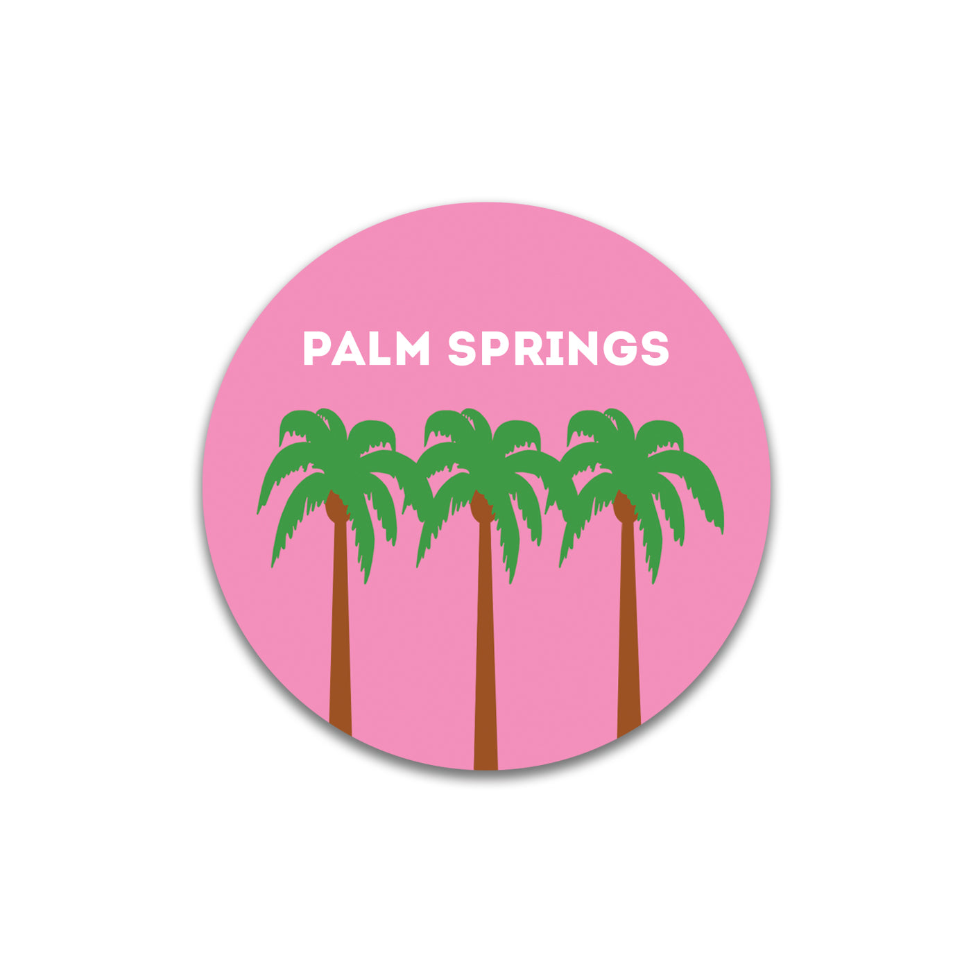 Pink Palm Trees Palm Springs Sticker