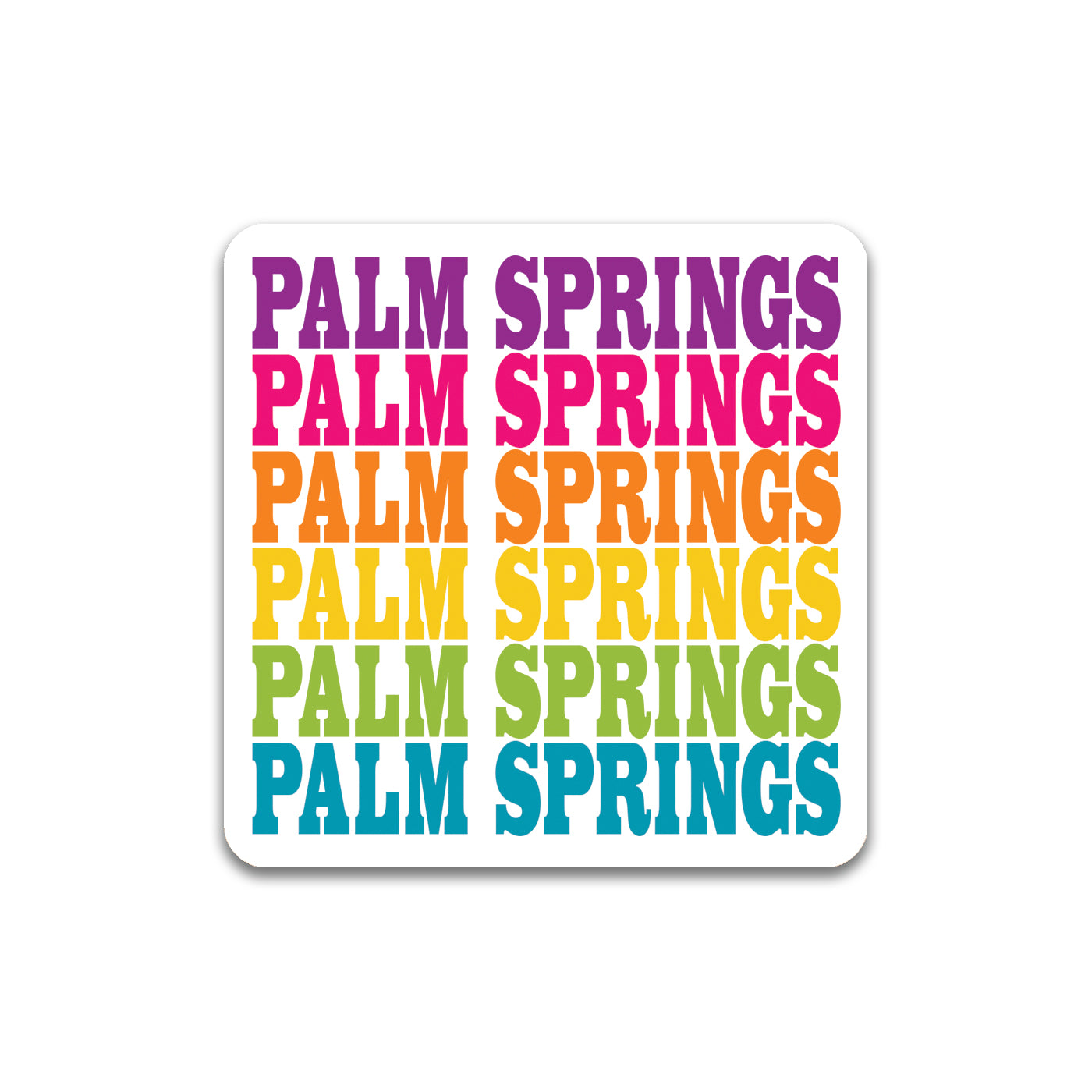 Rainbow Palm Springs Sticker