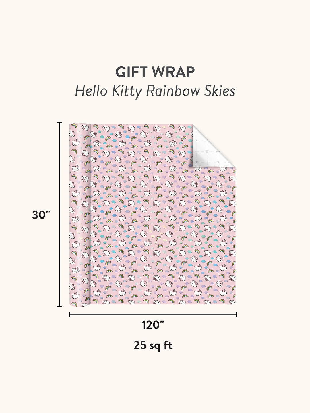 Hello Kitty Rainbow Skies Gift Wrap