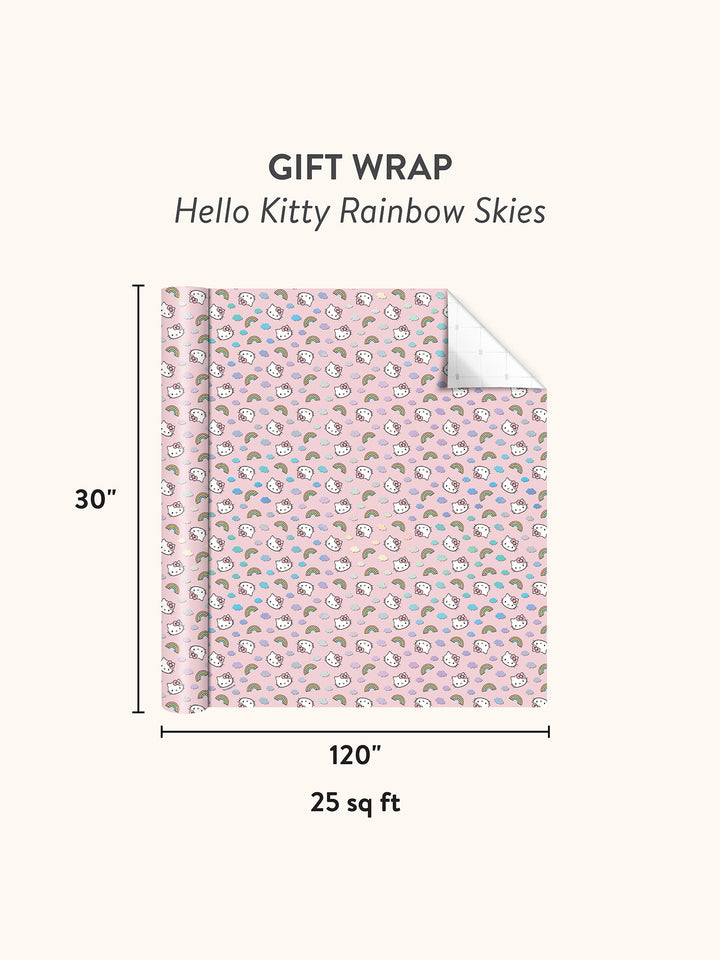 Hello Kitty Rainbow Skies Gift Wrap