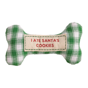 Embroidered Dog Bone - Santa's Cookies