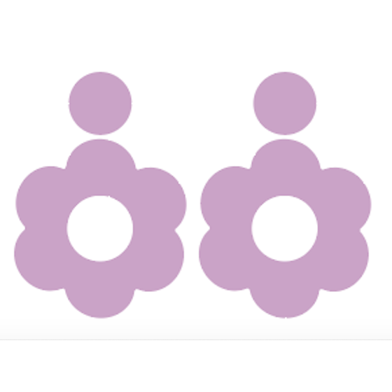 Daisy Earrings - Lavender