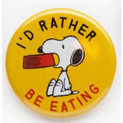 Peanuts® Button Pin - I'd Rather Be Eating - Just Fabulous Palm Springs