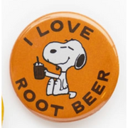 Peanuts® Button Pin - I Love Root Beer - Just Fabulous Palm Springs