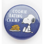 Peanuts® Button Pin - Cookie Eating Champ - Just Fabulous Palm Springs