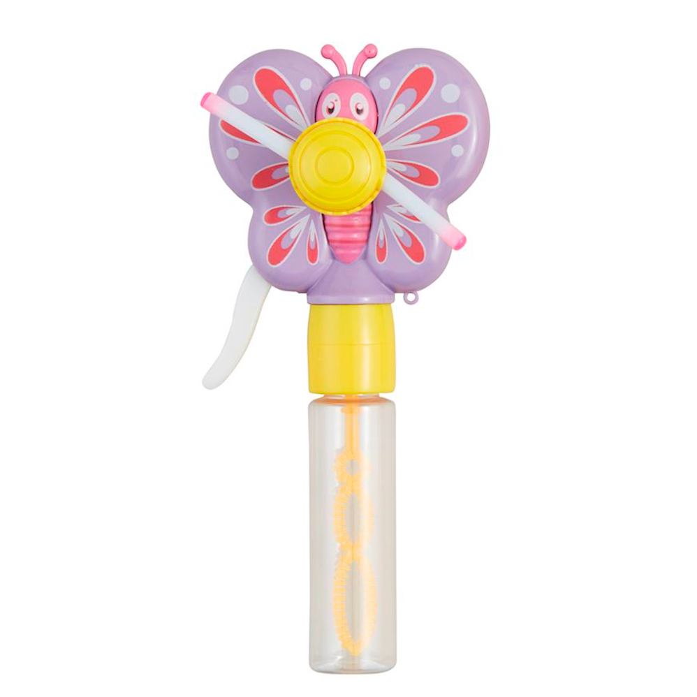 Light-Up Butterfly Bubble Fan- Purple