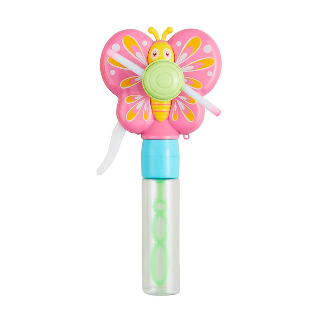 Light-Up Butterfly Bubble Fan- Pink