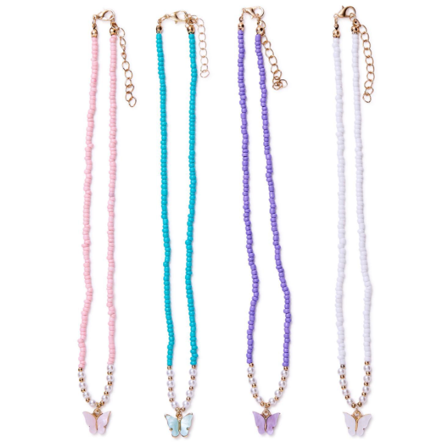 Be-You-Tiful Butterfly Charm Beaded Necklace