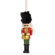 Hand Painted Nutcracker Ornament - Holding Drums