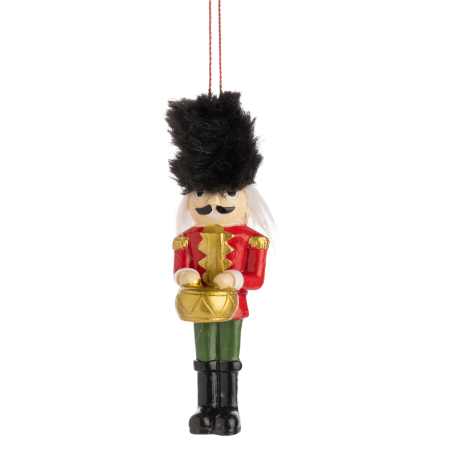Hand Painted Nutcracker Ornament - Holding Drums