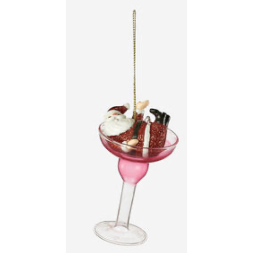 Cheers Santa Ornament - Margarita