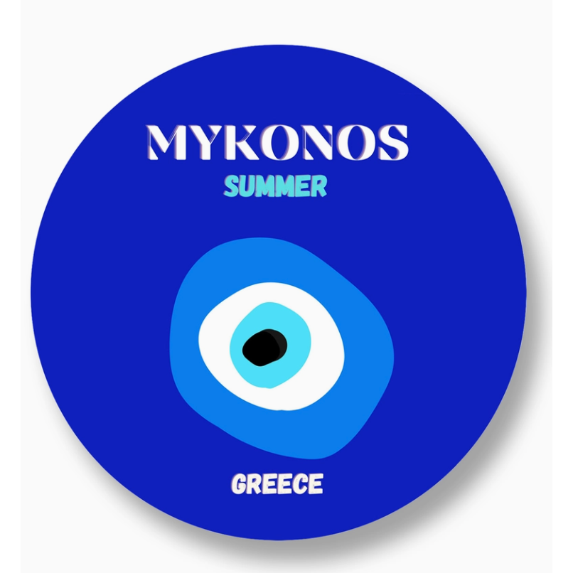 Mykonos Ceramic Coaster