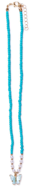 Be-You-Tiful Butterfly Charm Beaded Necklace