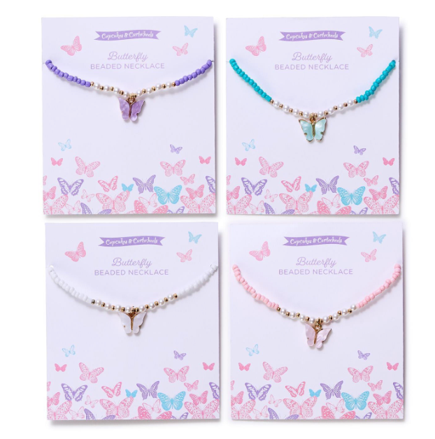 Be-You-Tiful Butterfly Charm Beaded Necklace