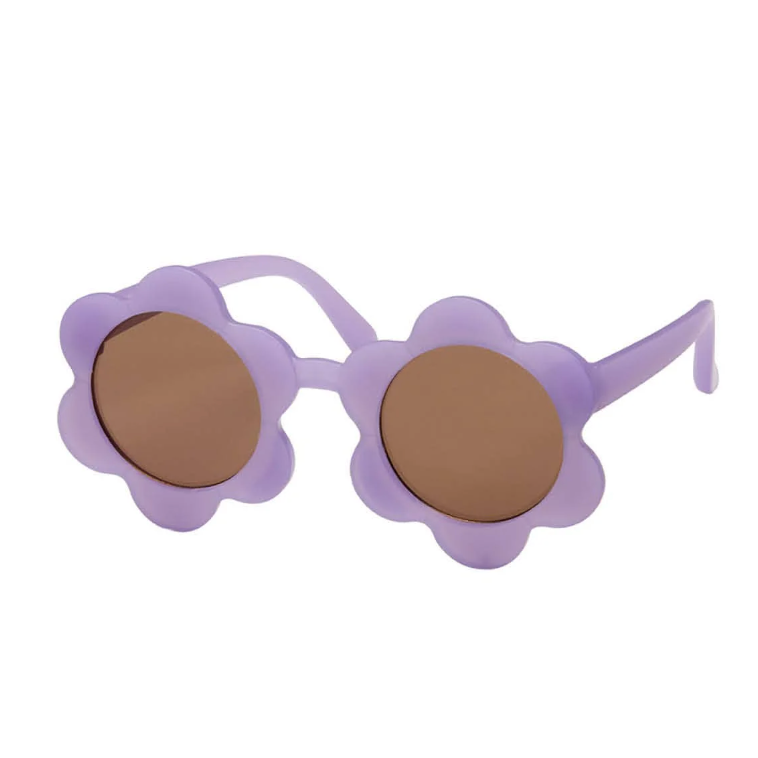 Spring Flower Frame Kids Sunglasses- Purple