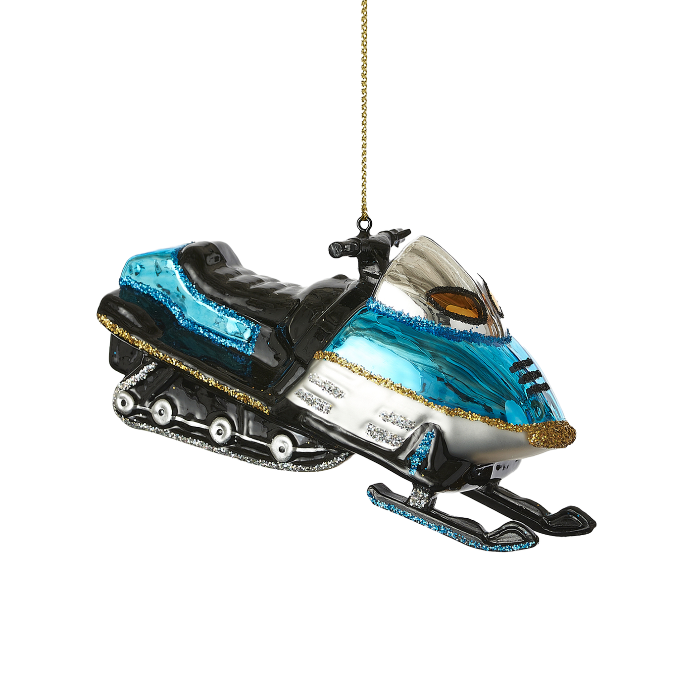 Snowmobile Ornament - Blue