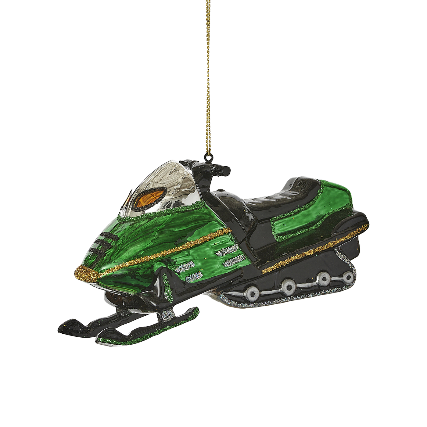 Snowmobile Ornament - Green