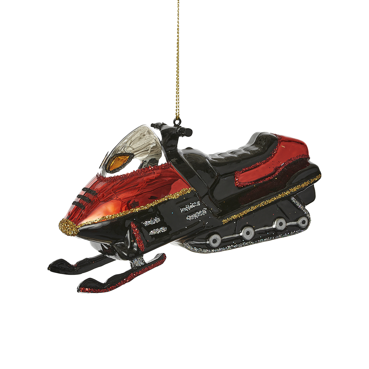 Snowmobile Ornament - Red