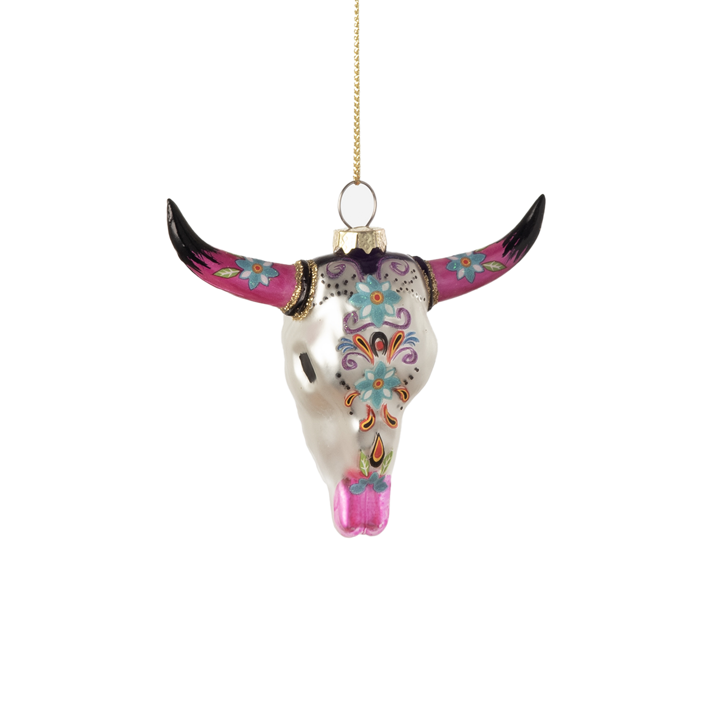 Steer Head Ornament - Pink
