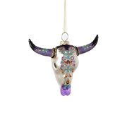 Steer Head Ornament - Purple
