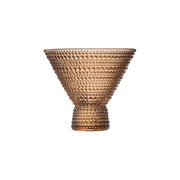 Beaded Stemless Martini Drinking Glass - Orange