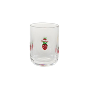 Drinking Glass With Embedded Fruit - Strawberries
