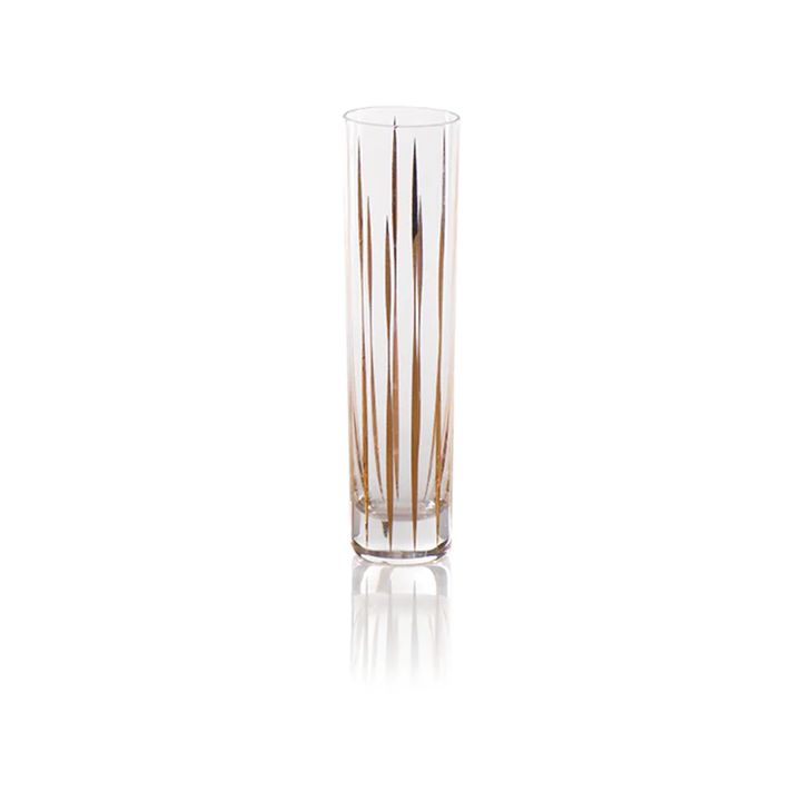 La Fete Golden Decal Champagne Flute - Stripe