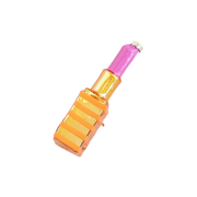 Stripe Lipstick Ornament - Orange
