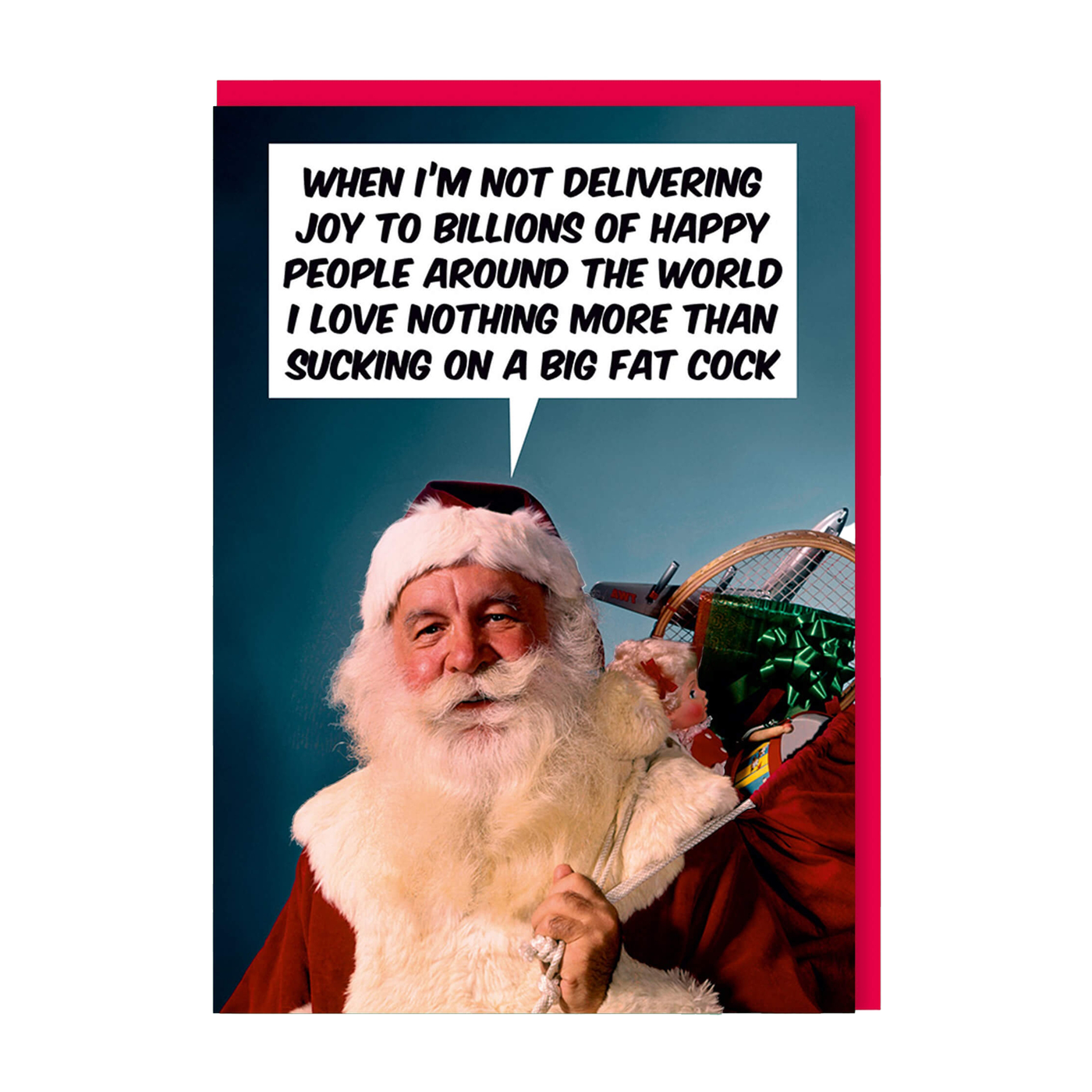 Sucking Santa Holiday Card