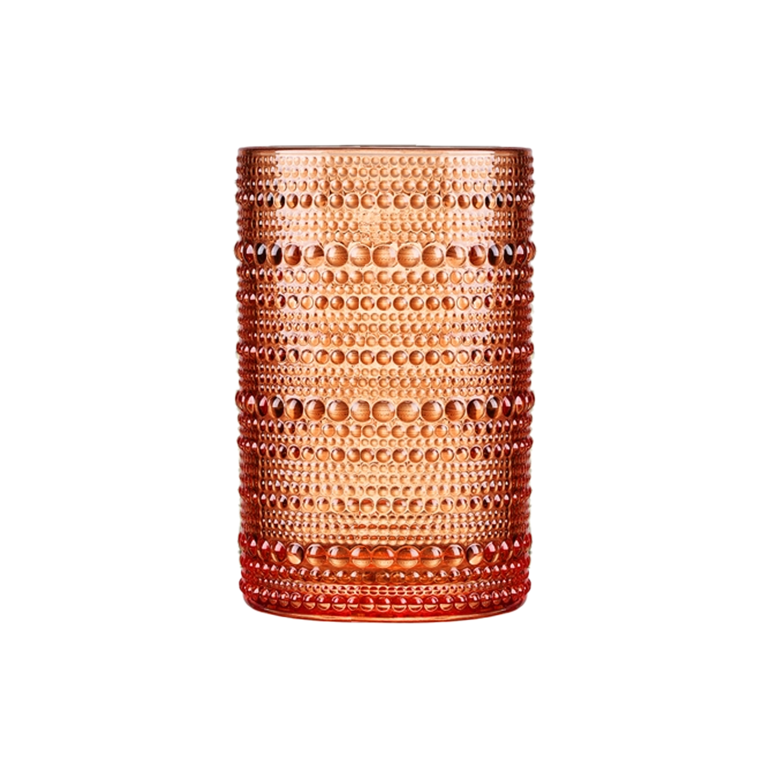 Sunset Hobnail Tumbler Drinking Glass - Dark Orange - Just Fabulous Palm Springs