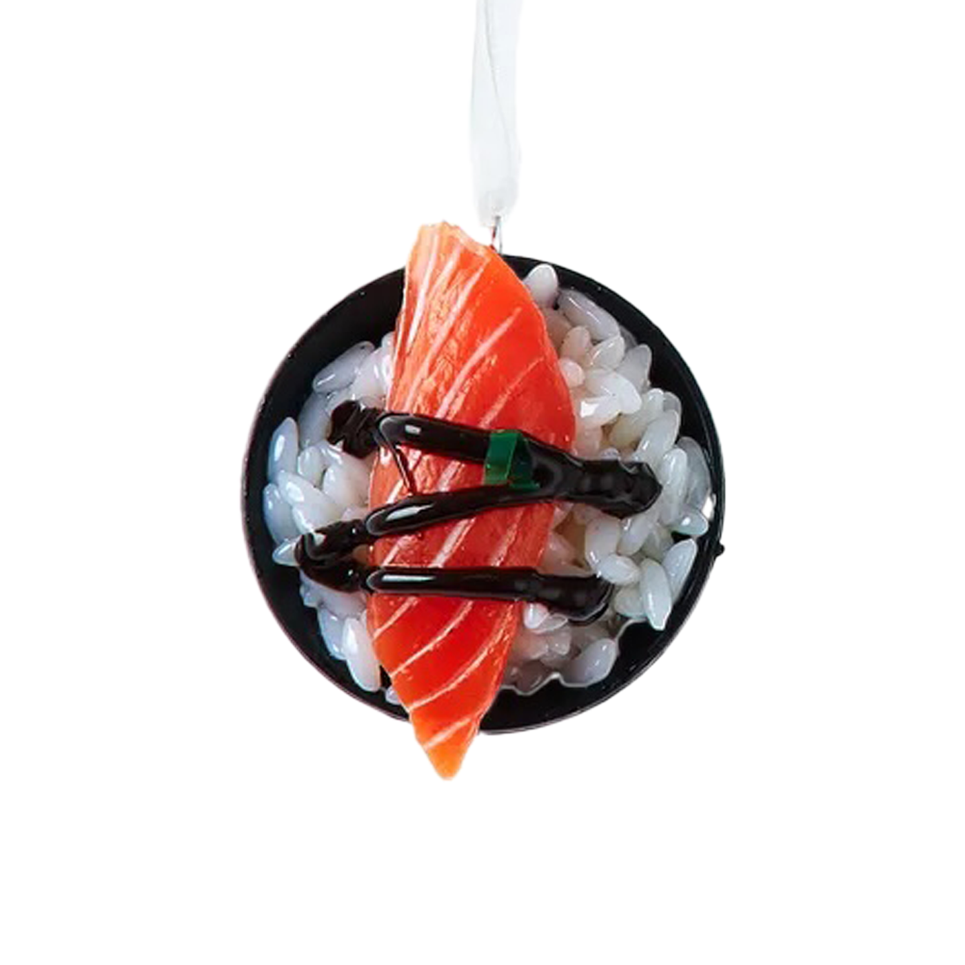 Sushi Rice Bowl Ornament - Salmon