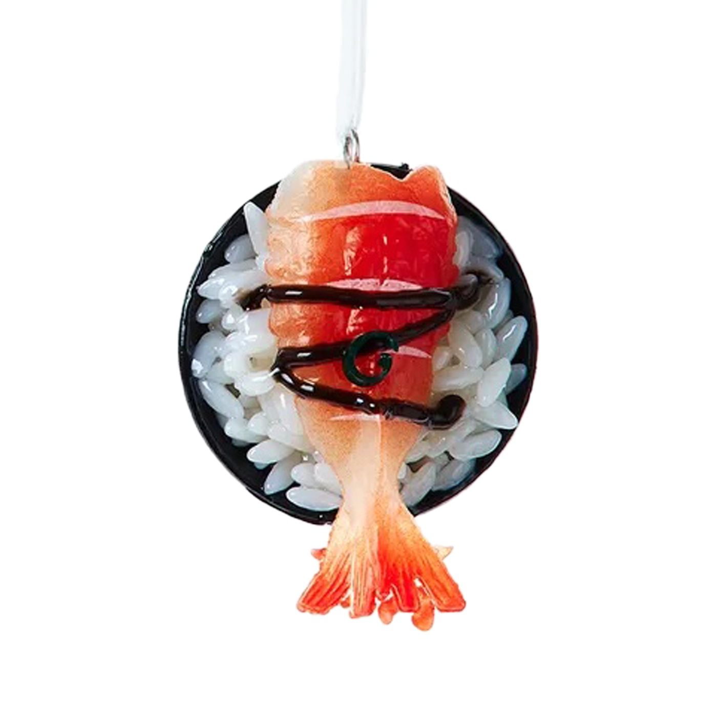 Sushi Rice Bowl Ornament - Shrimp