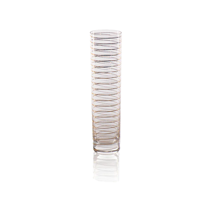 La Fete Golden Decal Champagne Flute - Swirl