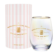 Mahjong Social Club Wine Glass