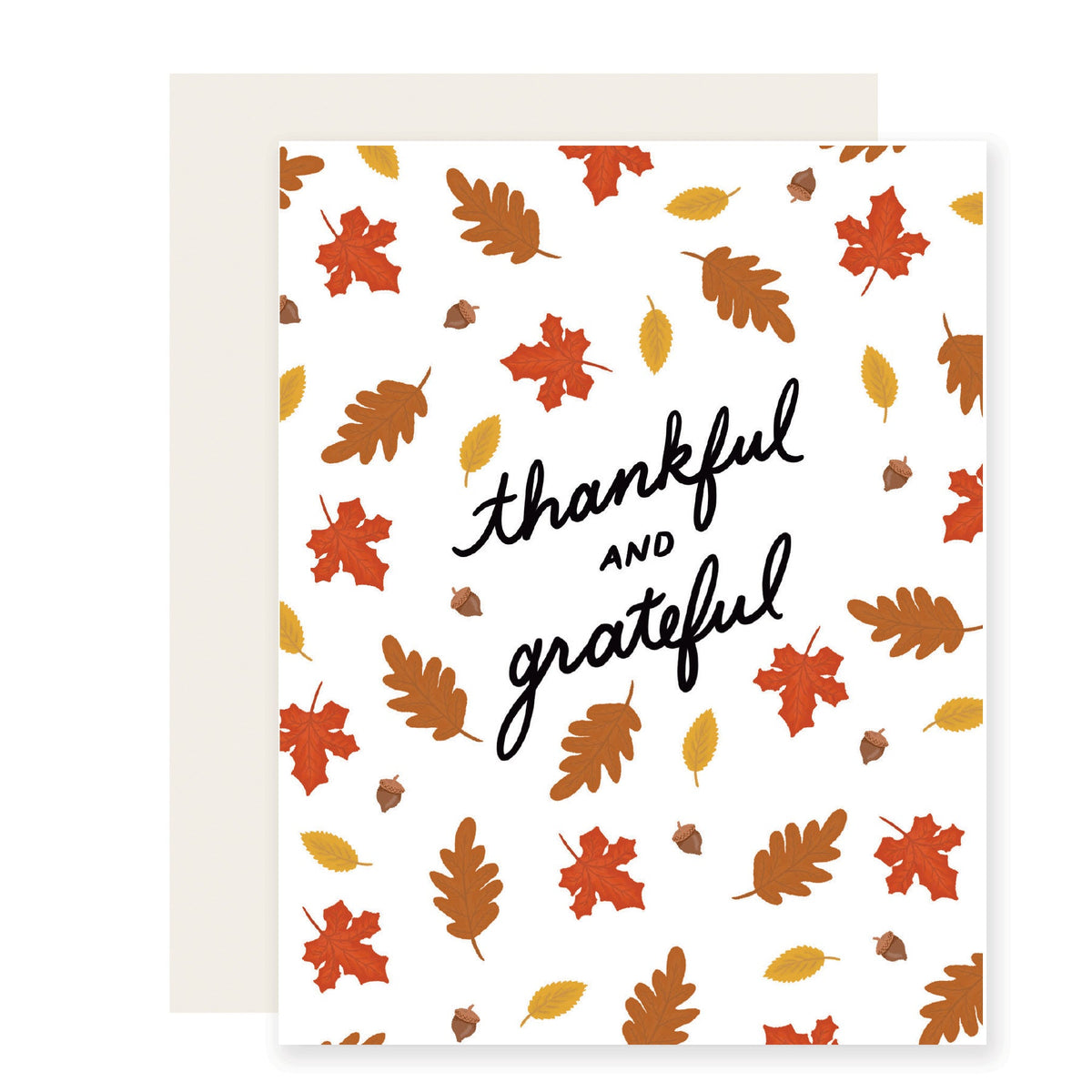 Thankful And Grateful Thanksgiving Greeting Card