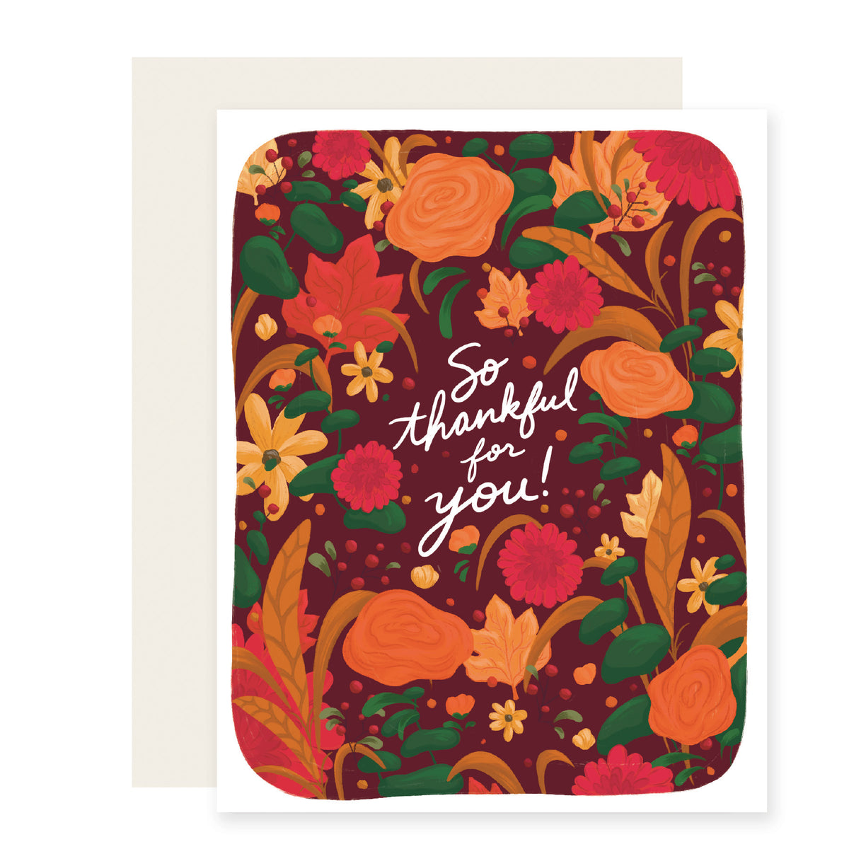 Fall Floral Thanksgiving Greeting Card