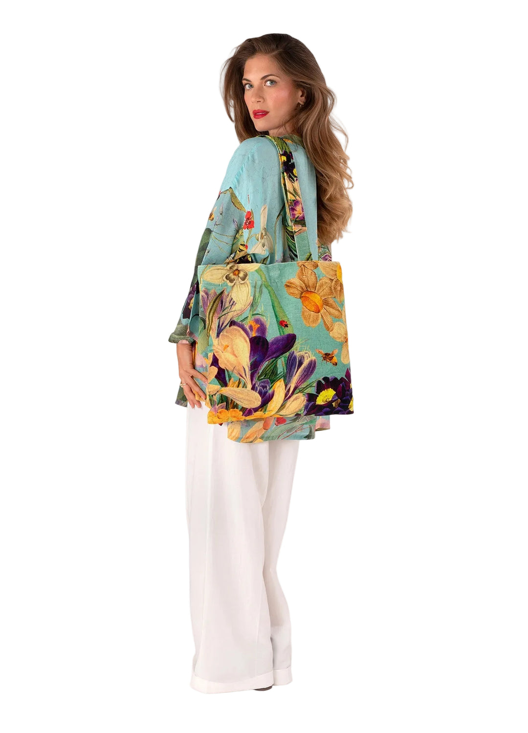 Velvet Tote Bag - Spring Flora