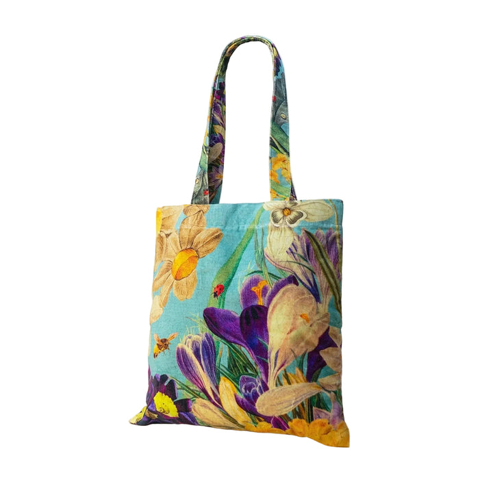 Velvet Tote Bag - Spring Flora