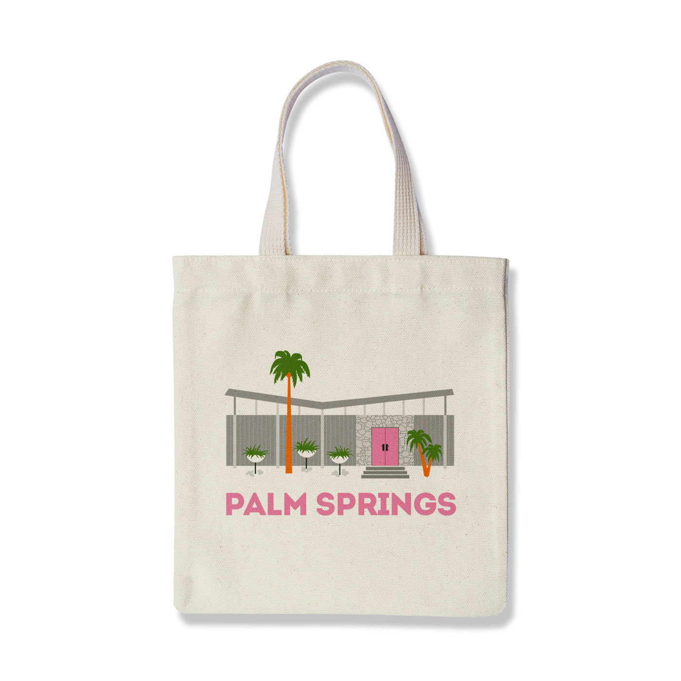 Pink Door Modern House Palm Springs Tote Bag - Just Fabulous Palm Springs