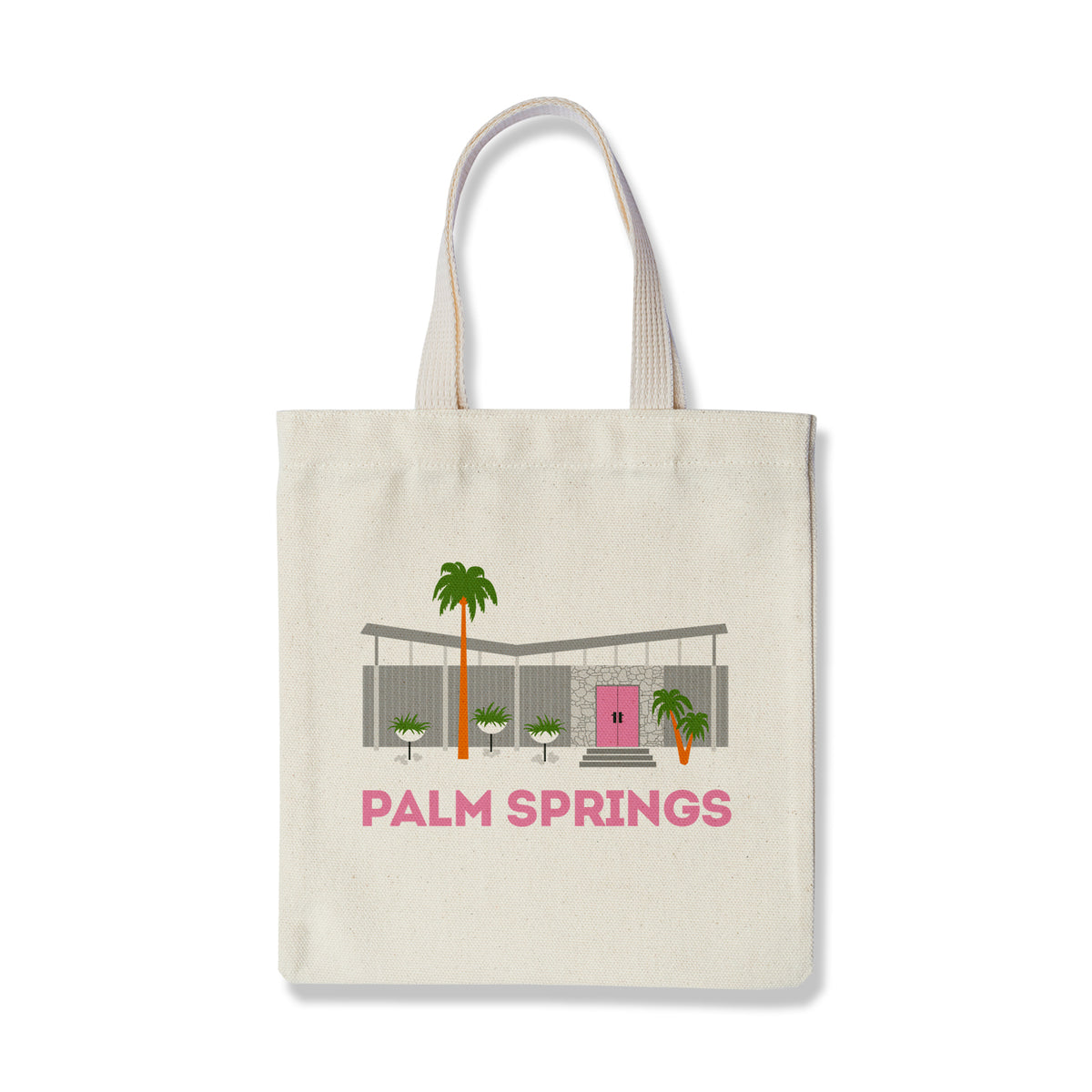 Pink Door Modern House Palm Springs Tote Bag - Just Fabulous Palm Springs