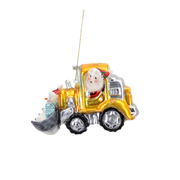 Santa Construction Ornament - Bulldozer
