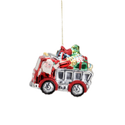 Santa Construction Ornament - Dump Truck