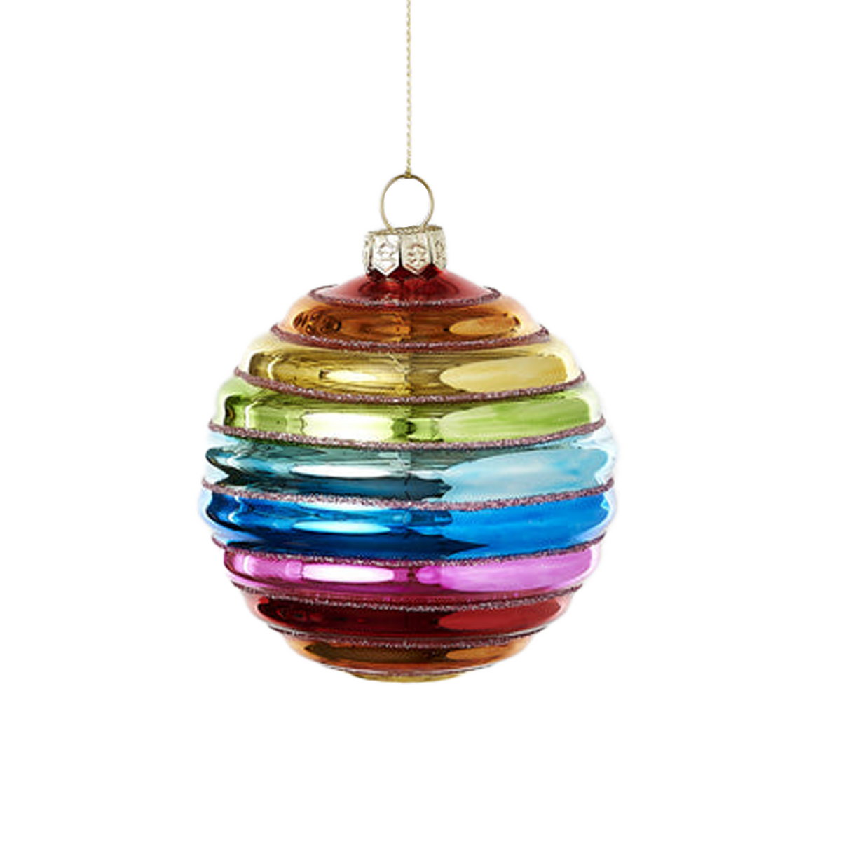 Rainbow Ornament - Ball Horizontal Stripes