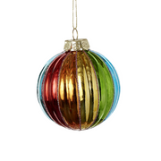 Rainbow Ornament - Ball Vertical Stripes