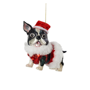 Dog With Costume Ornament - Frenchie