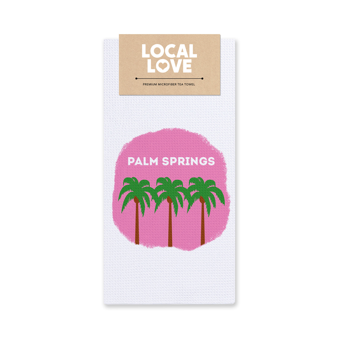 Pink Palm Trees Palm Springs Tea Towel - Just Fabulous Palm Springs