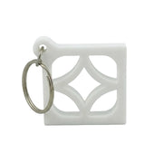 Palm Springs Breeze Block Key Chain - White